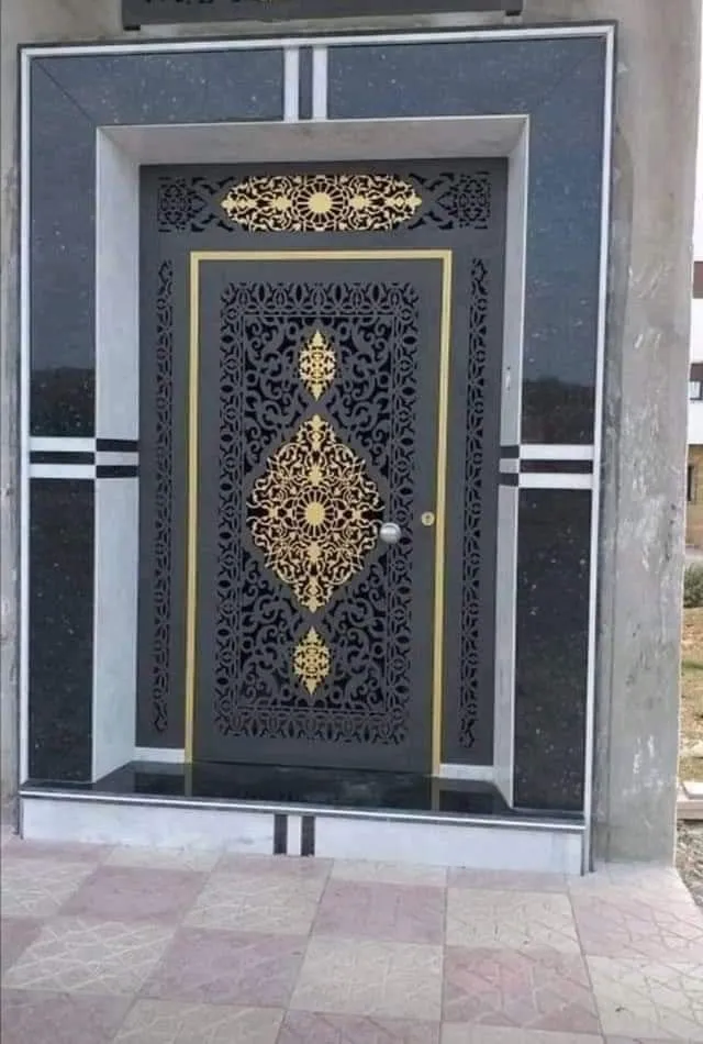 أبواب قص ليزر بالرياض – أشكال هندسية لمداخل المنازل و الفلل