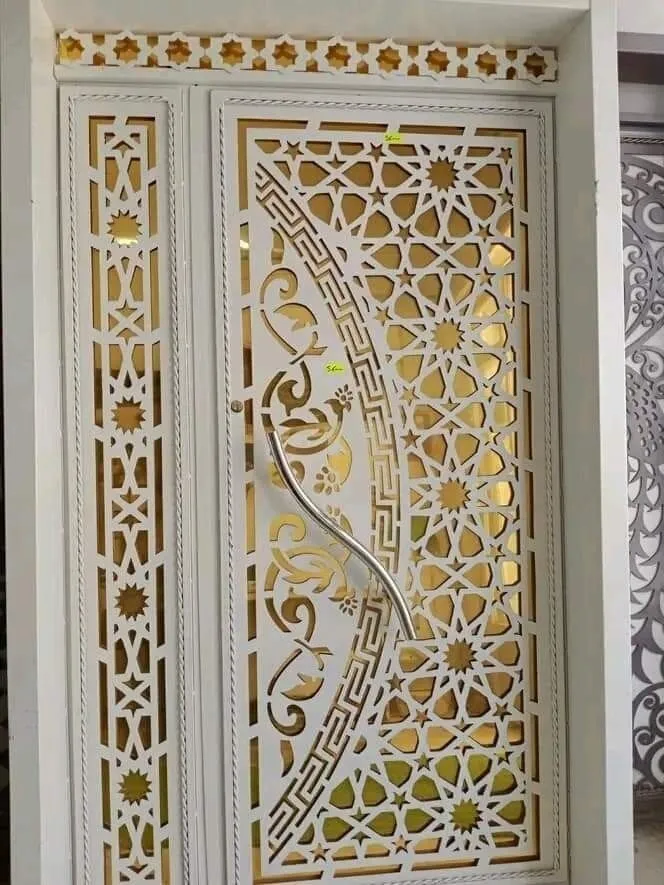 أبواب قص ليزر بالرياض – أشكال هندسية لمداخل المنازل و الفلل