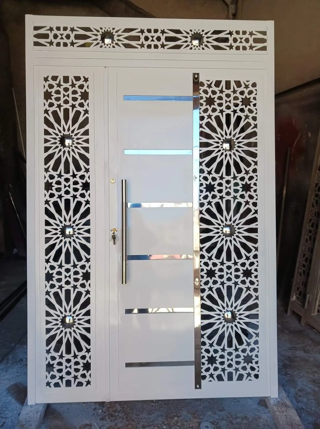 أبواب قص ليزر بالرياض – أشكال هندسية لمداخل المنازل و الفلل