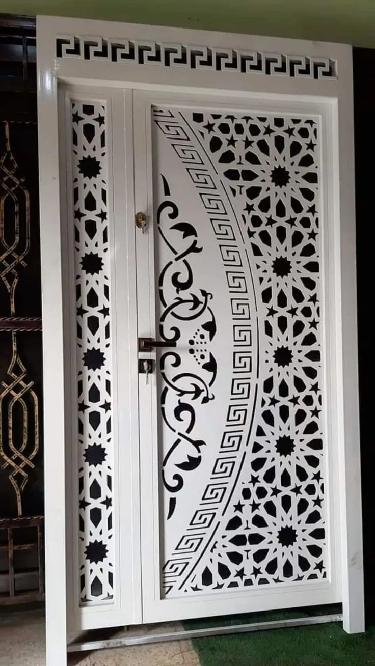 أبواب قص ليزر بالرياض – أشكال هندسية لمداخل المنازل و الفلل