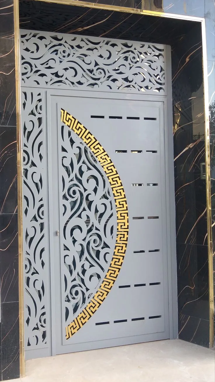 أبواب قص ليزر بالرياض – أشكال هندسية لمداخل المنازل و الفلل